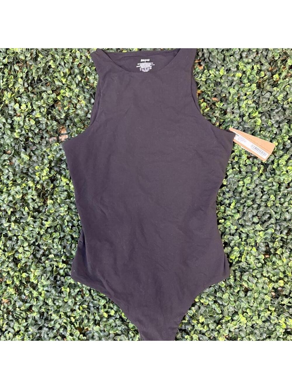 🖤 SKIMS Fits Everybody High Neck Bodysuit – Onyx – Size M